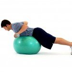 Ball dumbbell row 2