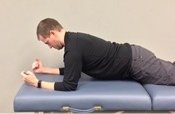modified plank pose for shoulders