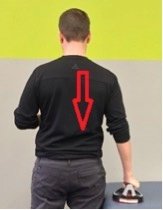 isometric hold demonstration with shoulders down