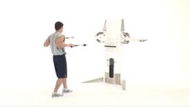 man doing cable row 