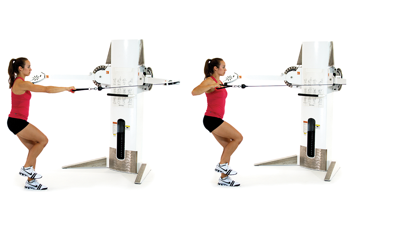 Single-leg, single-arm cable row