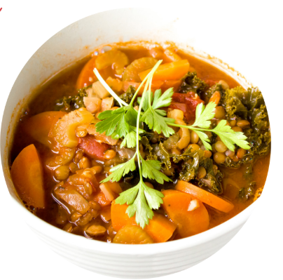 lentil kale minestrone for vegans