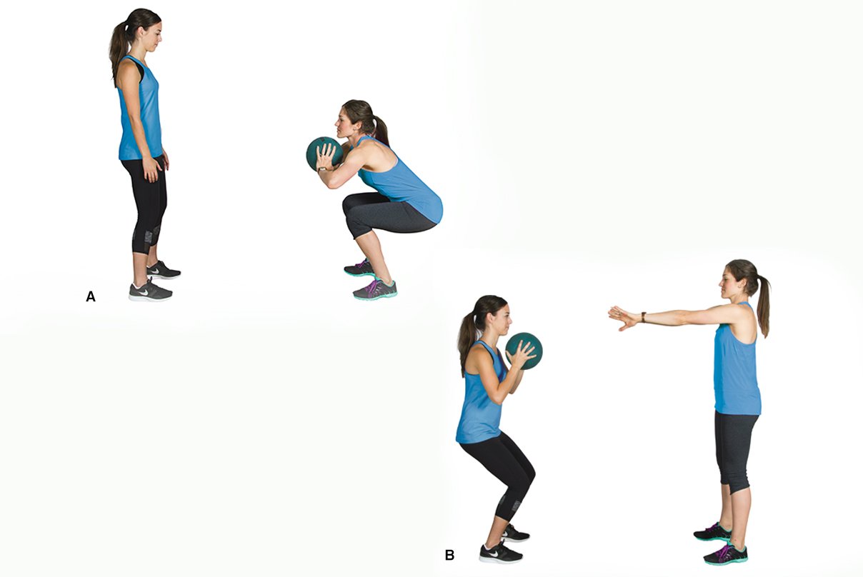 squat ball pass