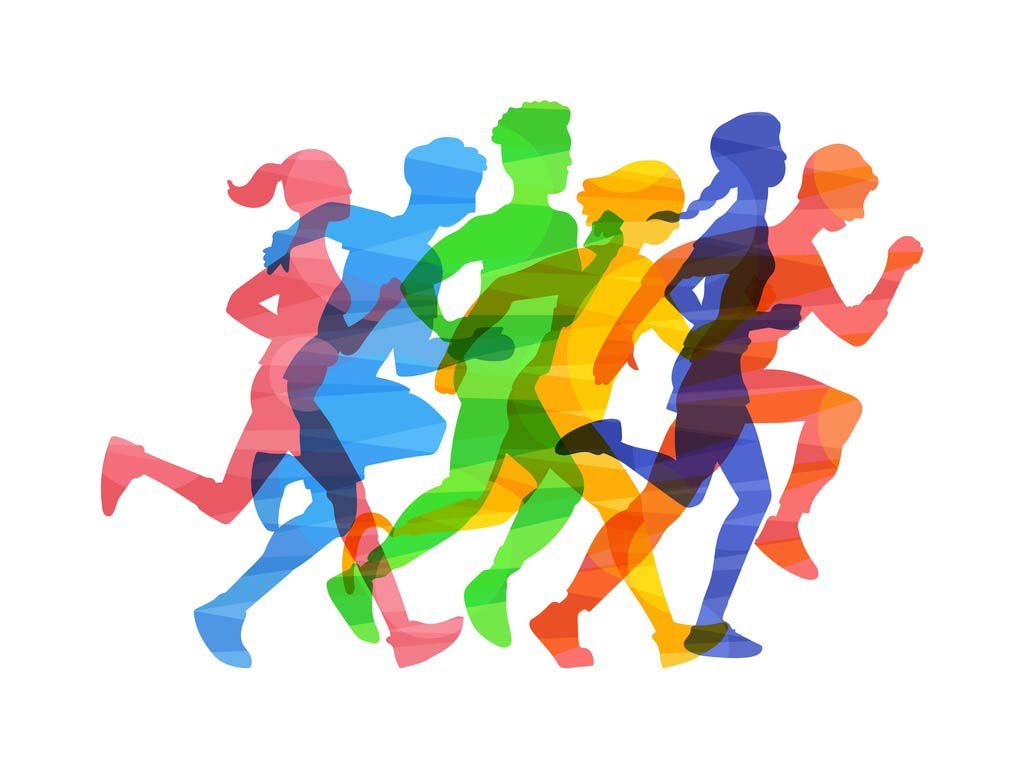 children running