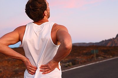 a client with back pain